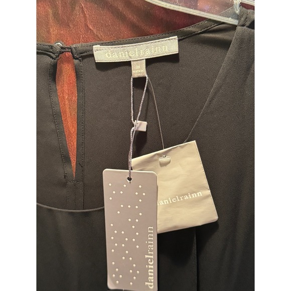 black plus size blouse, Daniel Rainn brand NWT‎ - Picture 2 of 4